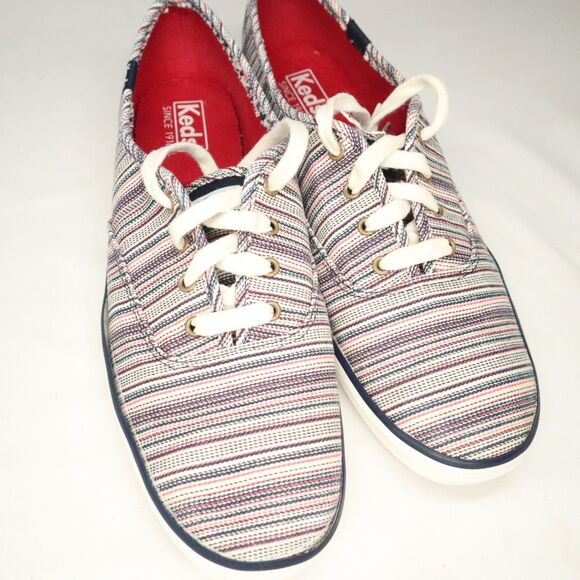 Keds Striped Fashion Sneaker Shoe Size 10 Multi-Color WF54543 - Picture 1 of 8